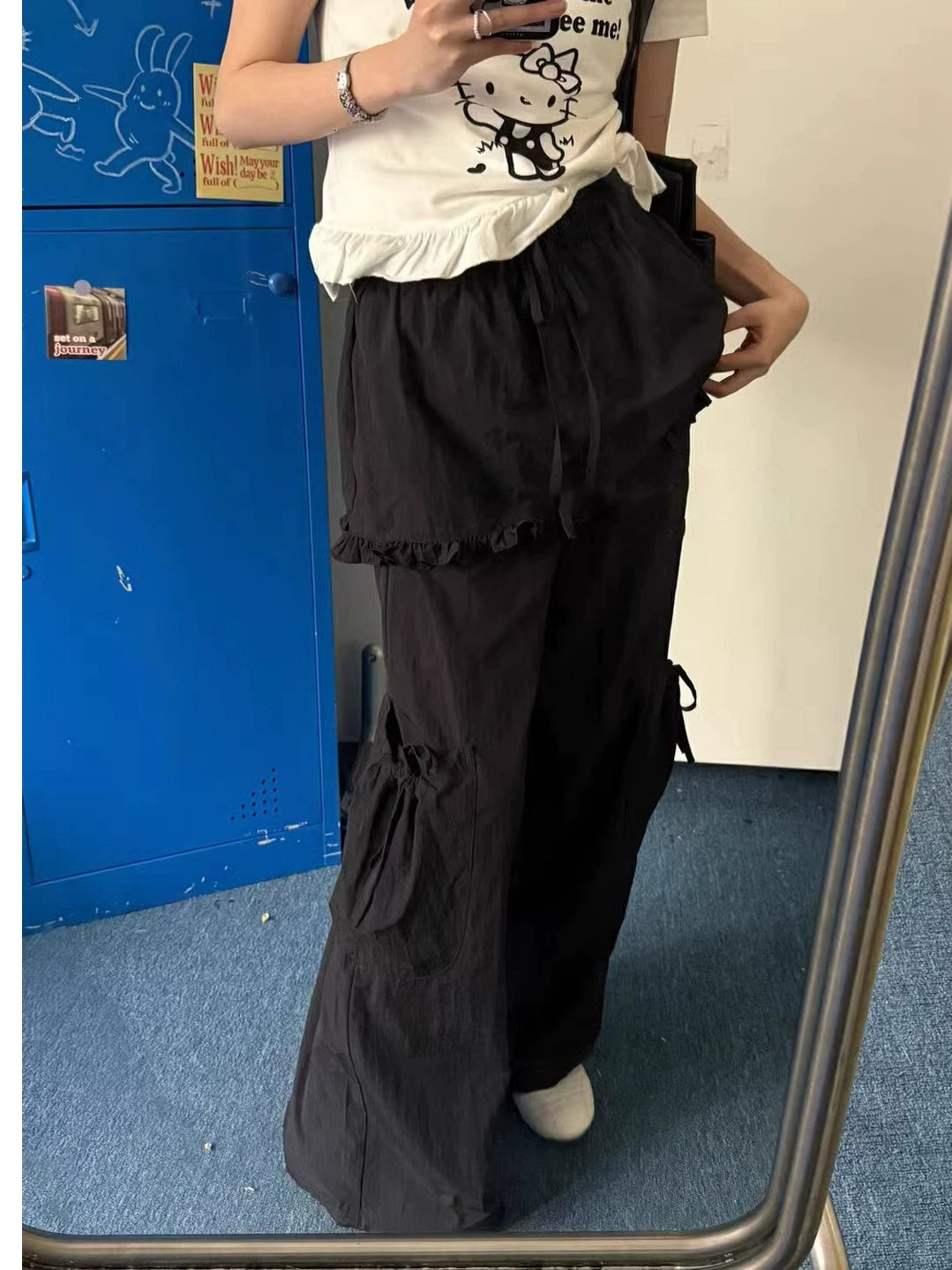 リボンドッキングスカートパンツ