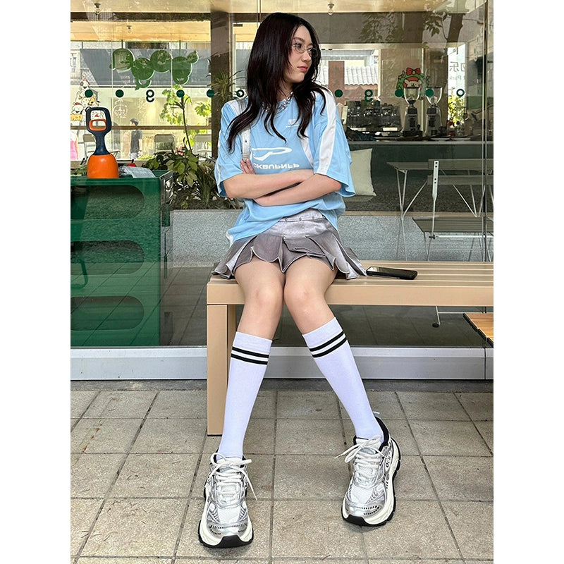 ツートーンフットボールTシャツ KOR55