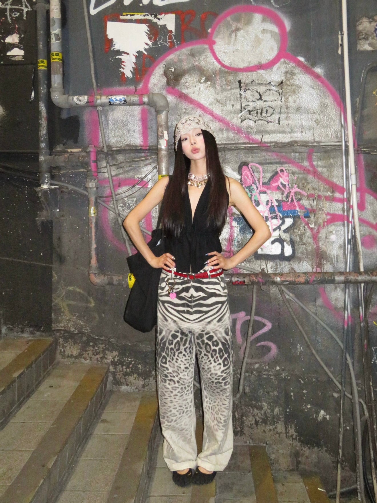 クロシェニットスタッズビーニー