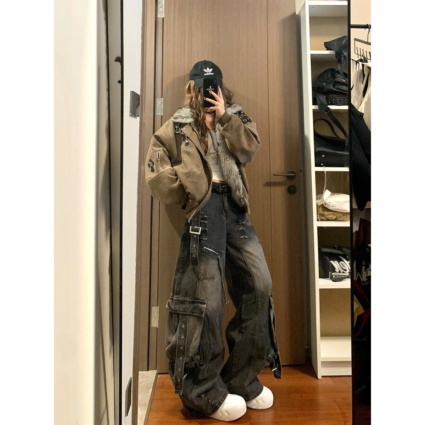 デニムカーゴパンツ