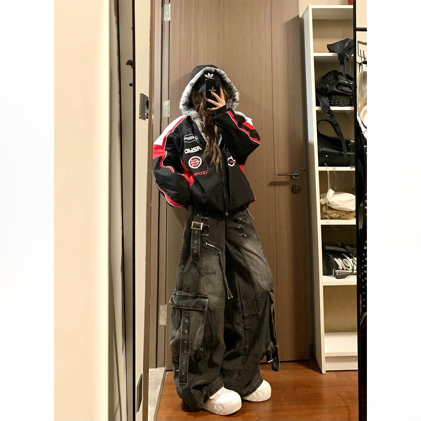 デニムカーゴパンツ