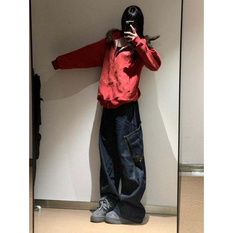 レオパードポケットカーゴデニム