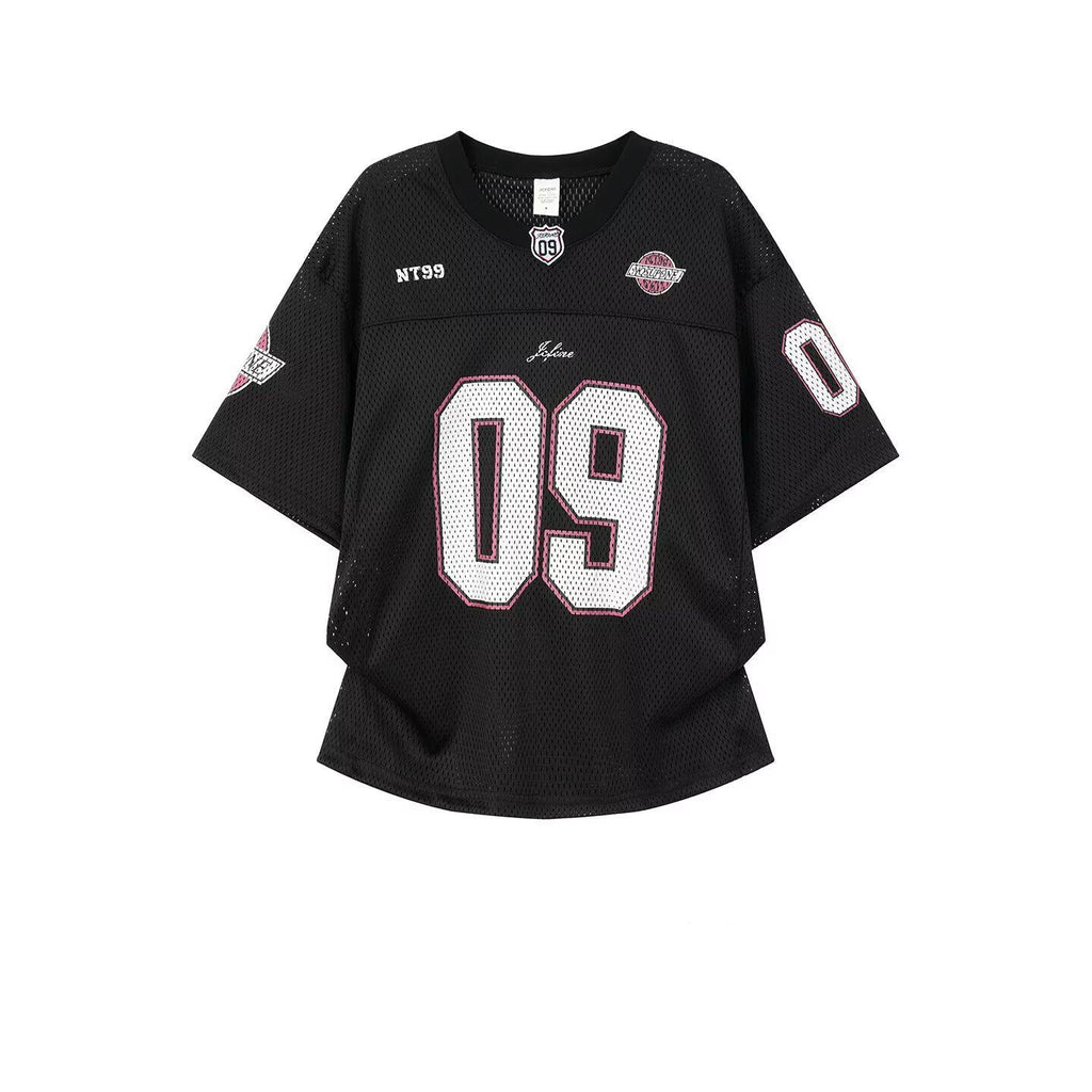 ナンバリングメッシュスポーツTシャツ