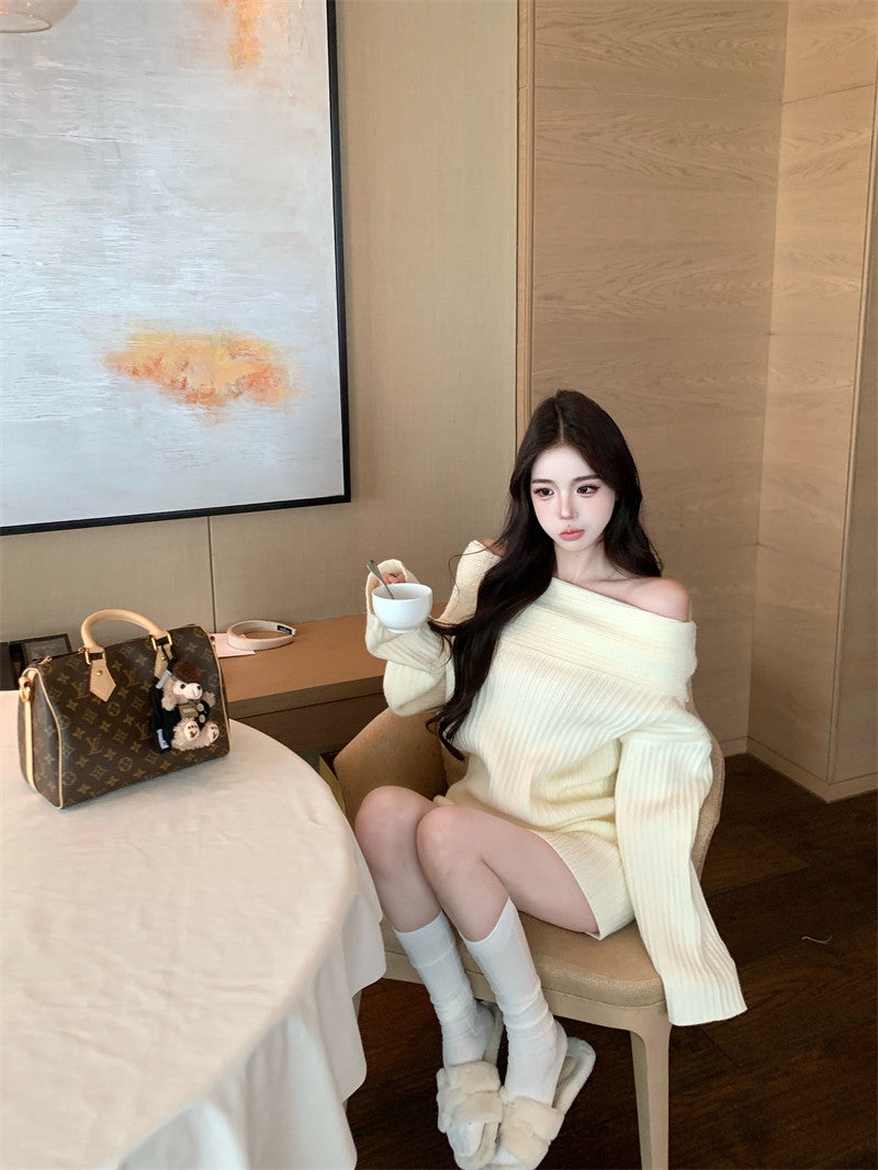 オフショルニットセットアップ