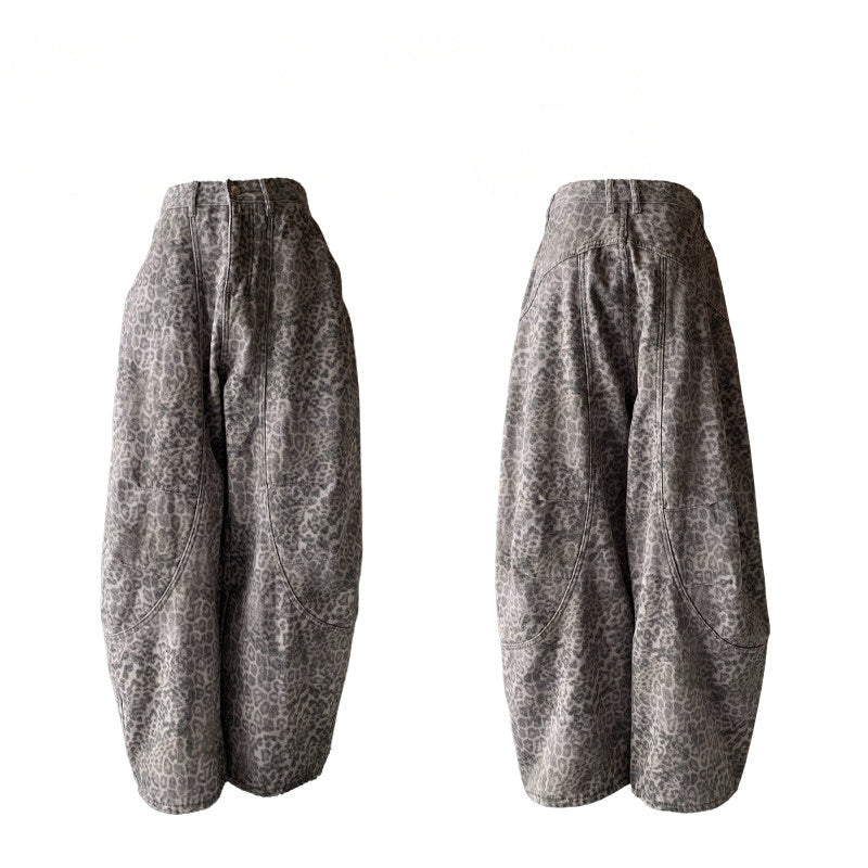 グランジレオパードワイドデニム