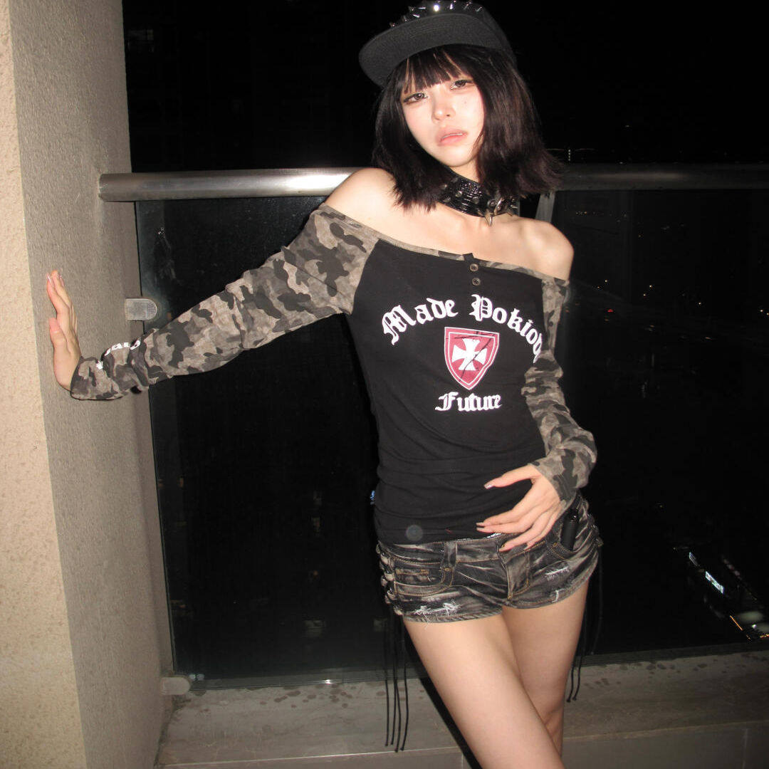 ストリートクロス オフショルカモトップス