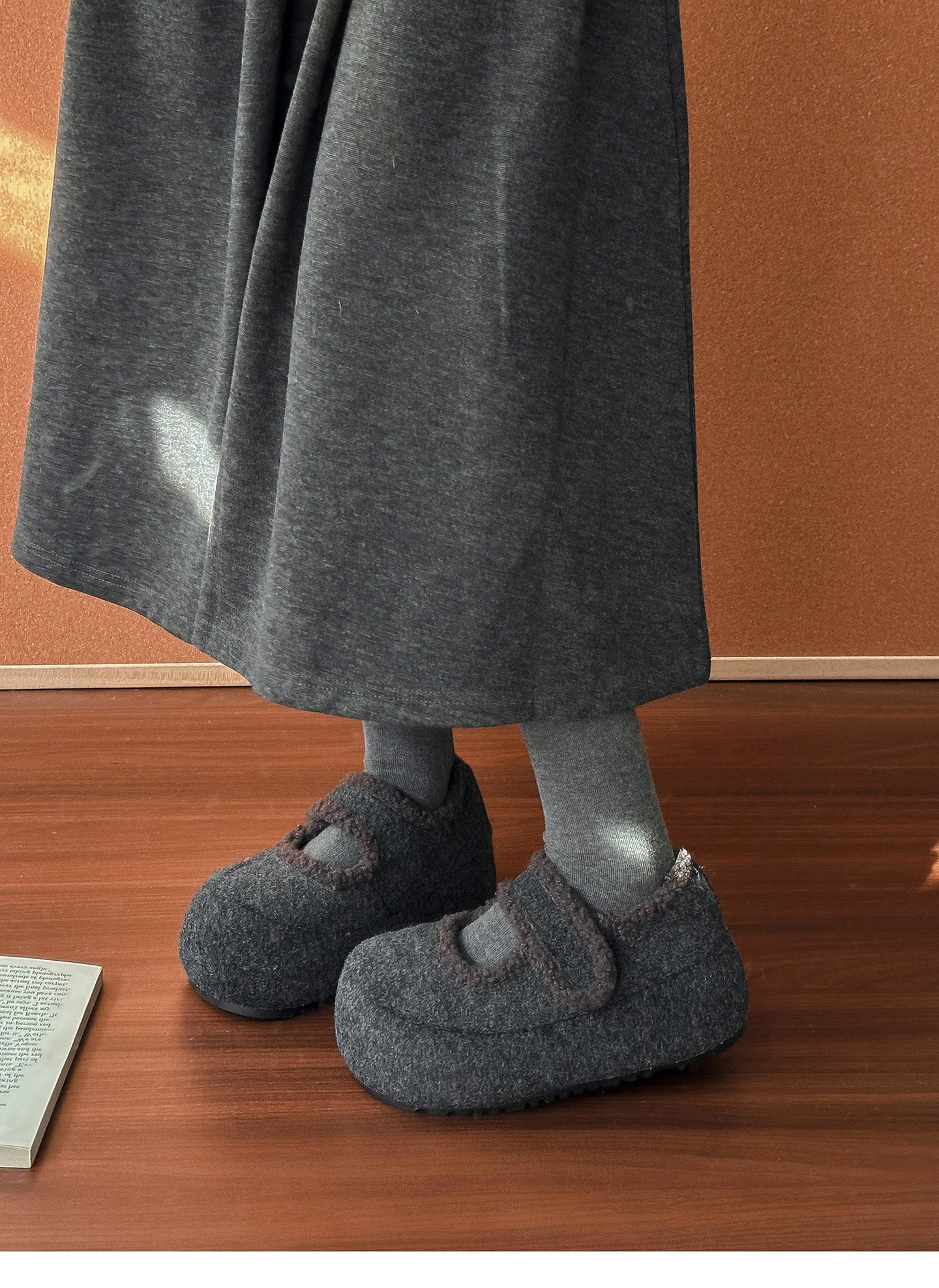 ウールフラットシューズ
