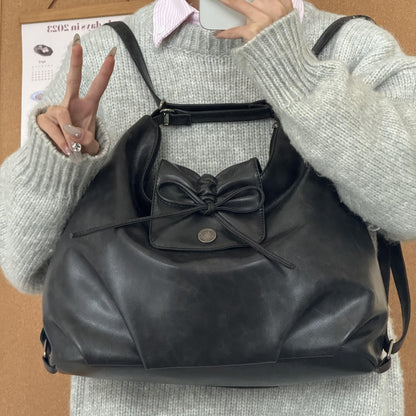 センターリボン3wayレザーバッグ