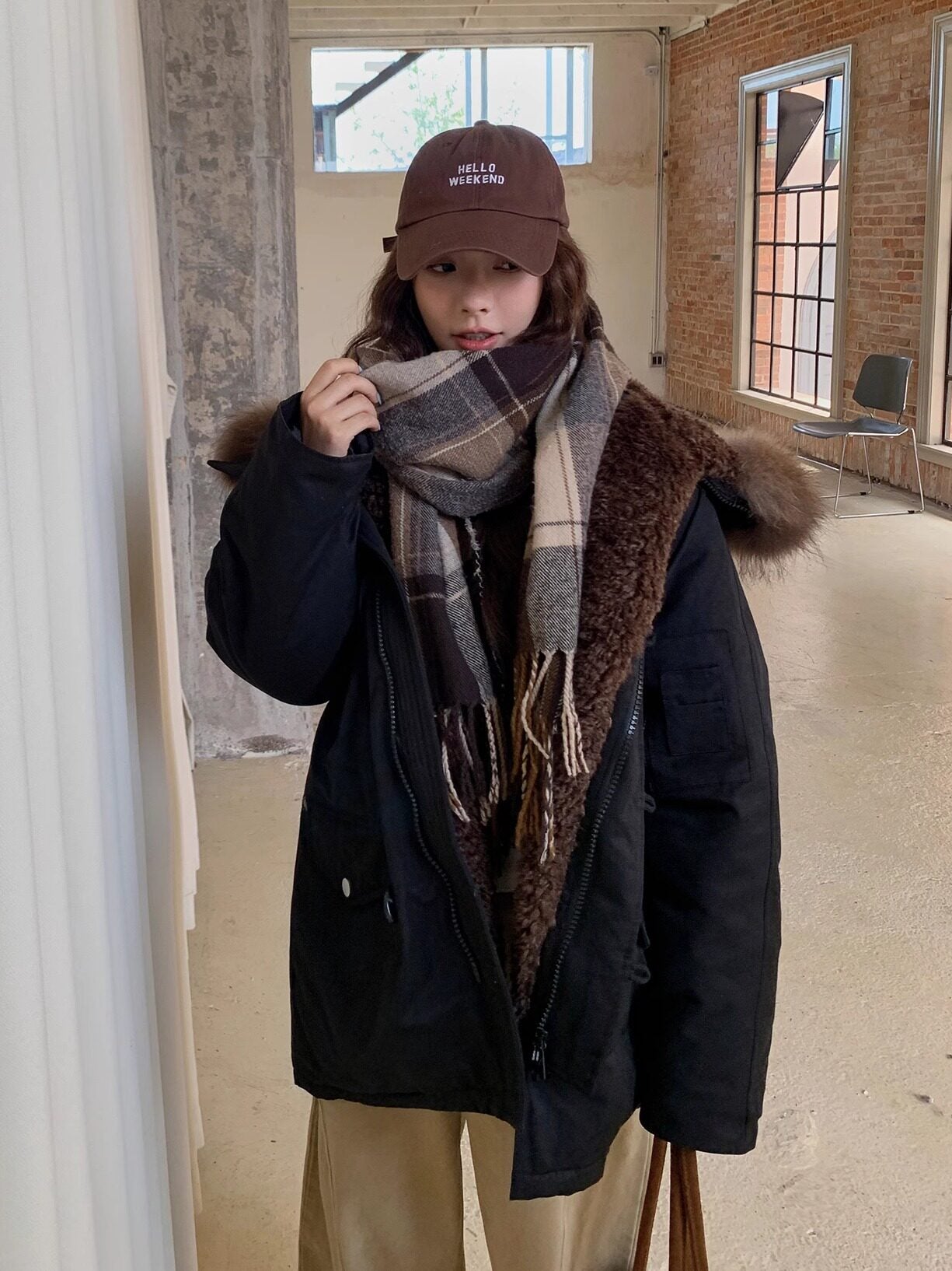 ファーフードミリタリーモッズコート