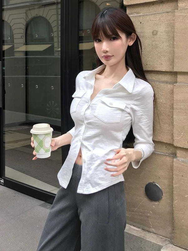 ロングスリーブポケットシャツ
