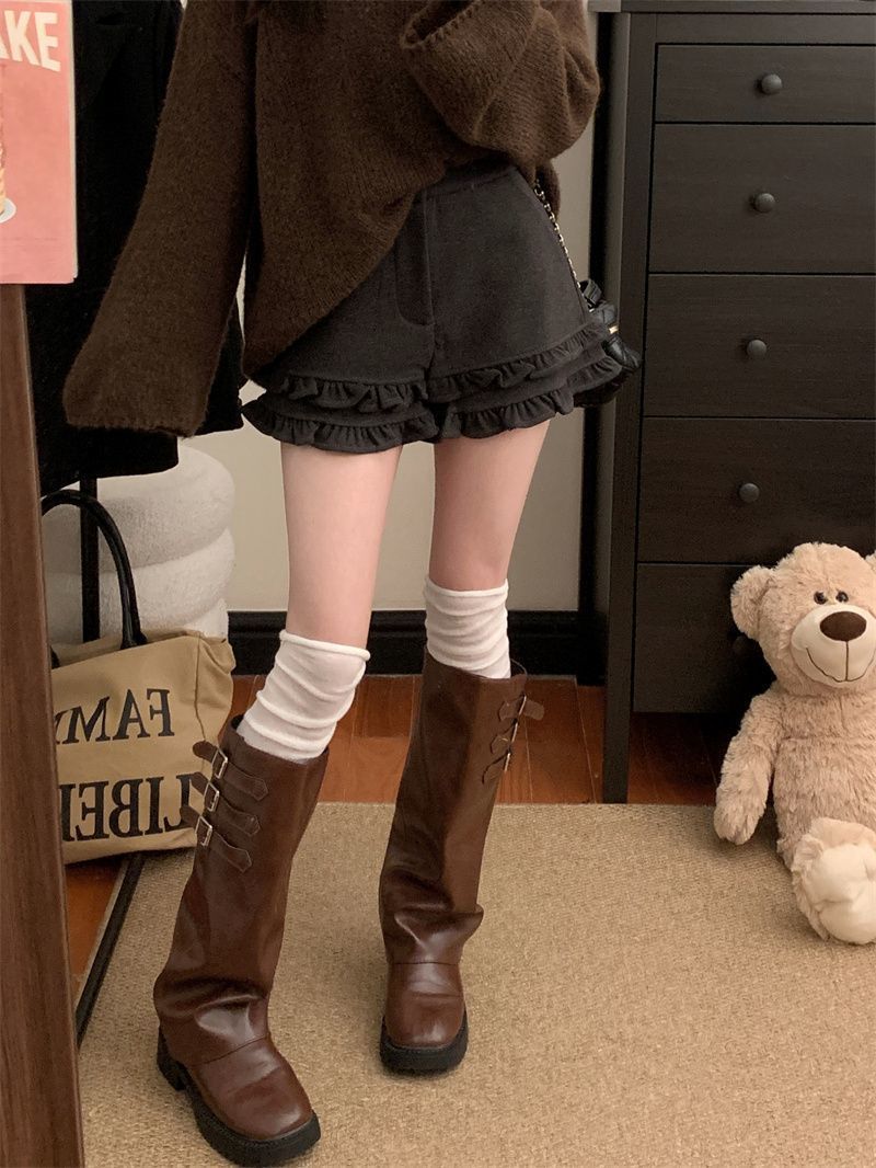 ダブルフリルショートパンツ
