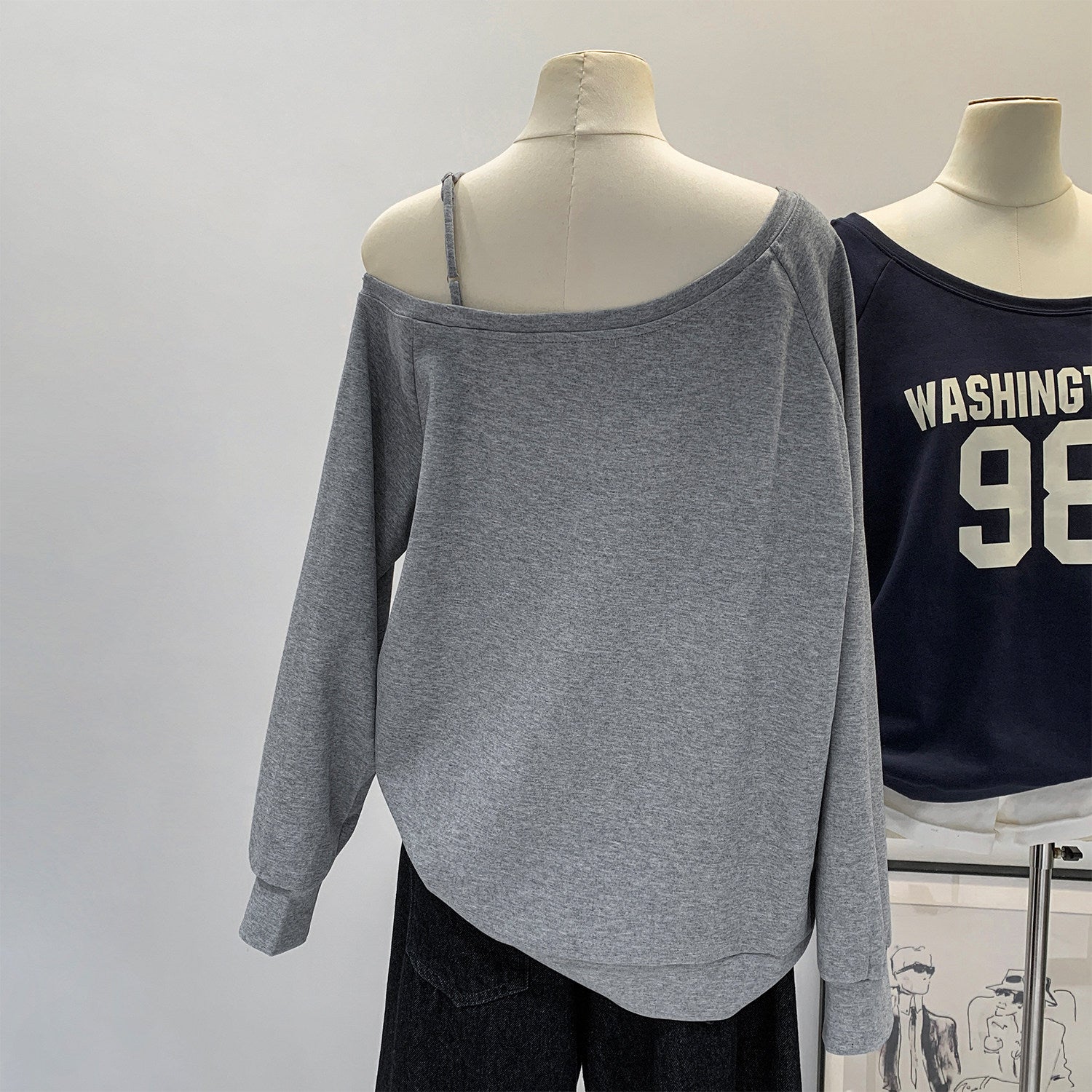 ナンバリング ワンショルスウェット