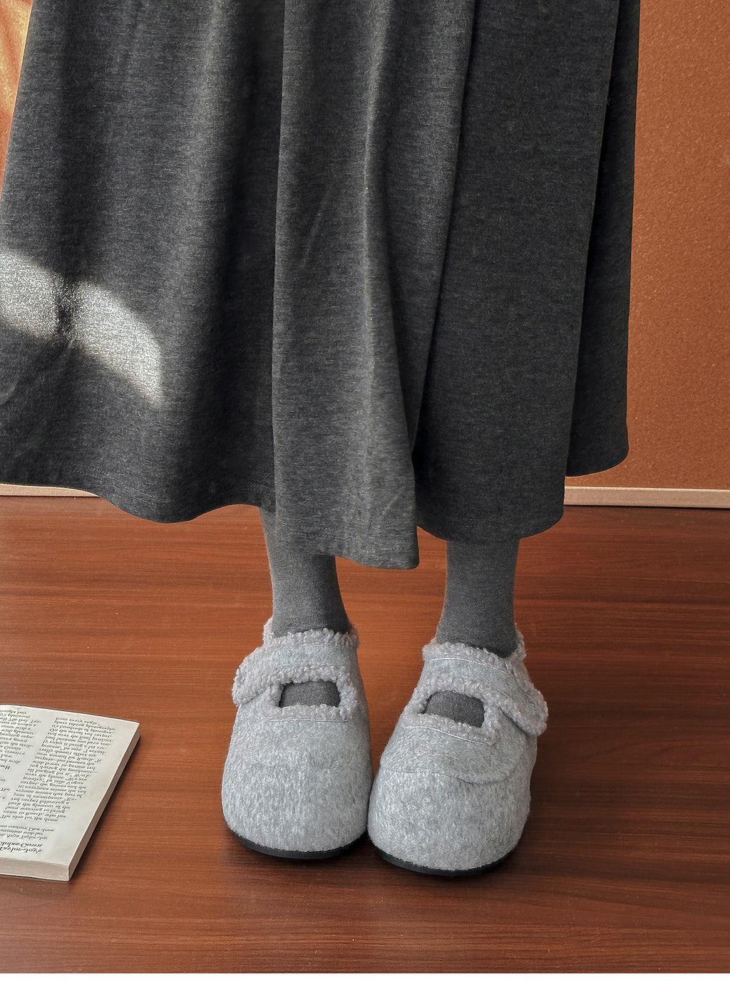 ウールフラットシューズ