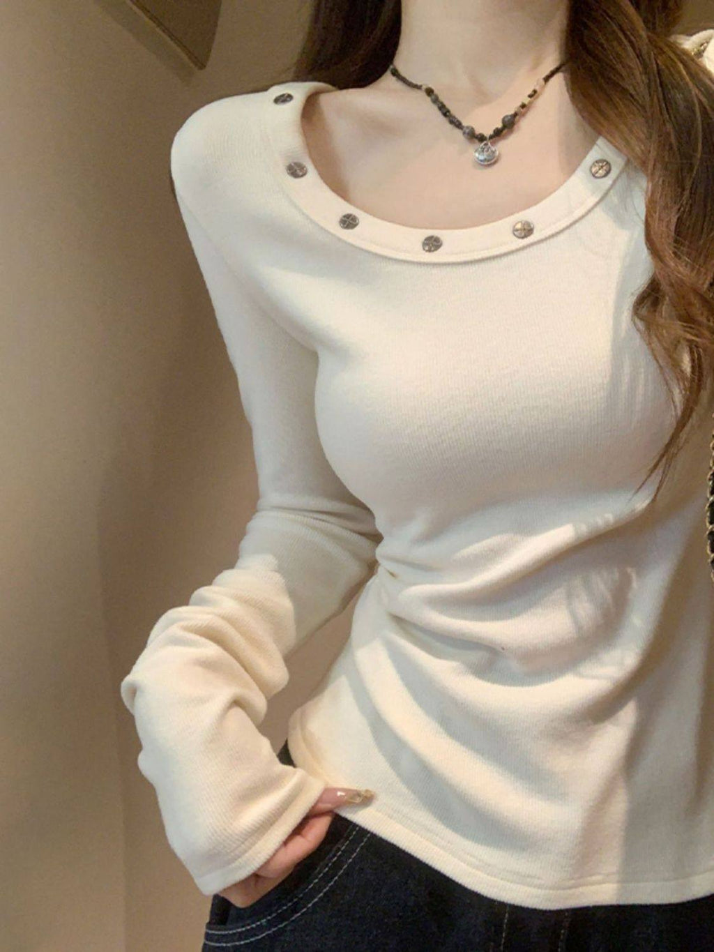 ラウンドネックロングスリーブT