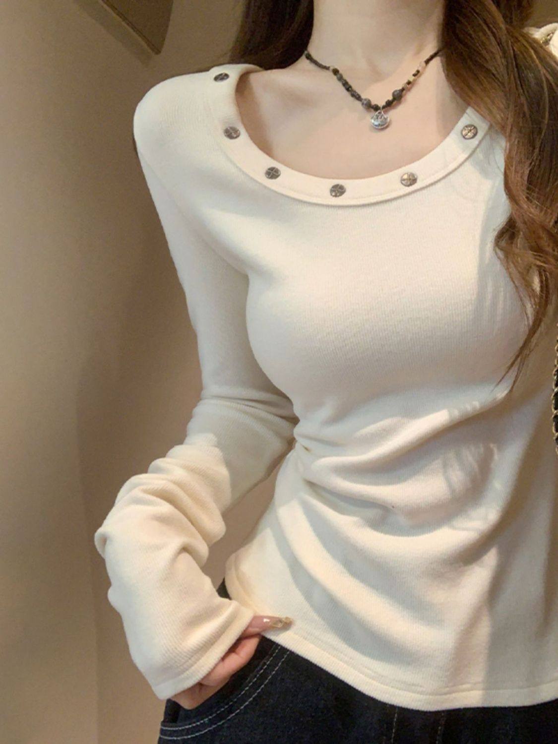 ラウンドネックロングスリーブT