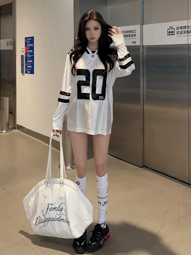 ナンバーフットボールロングTシャツ KDS346