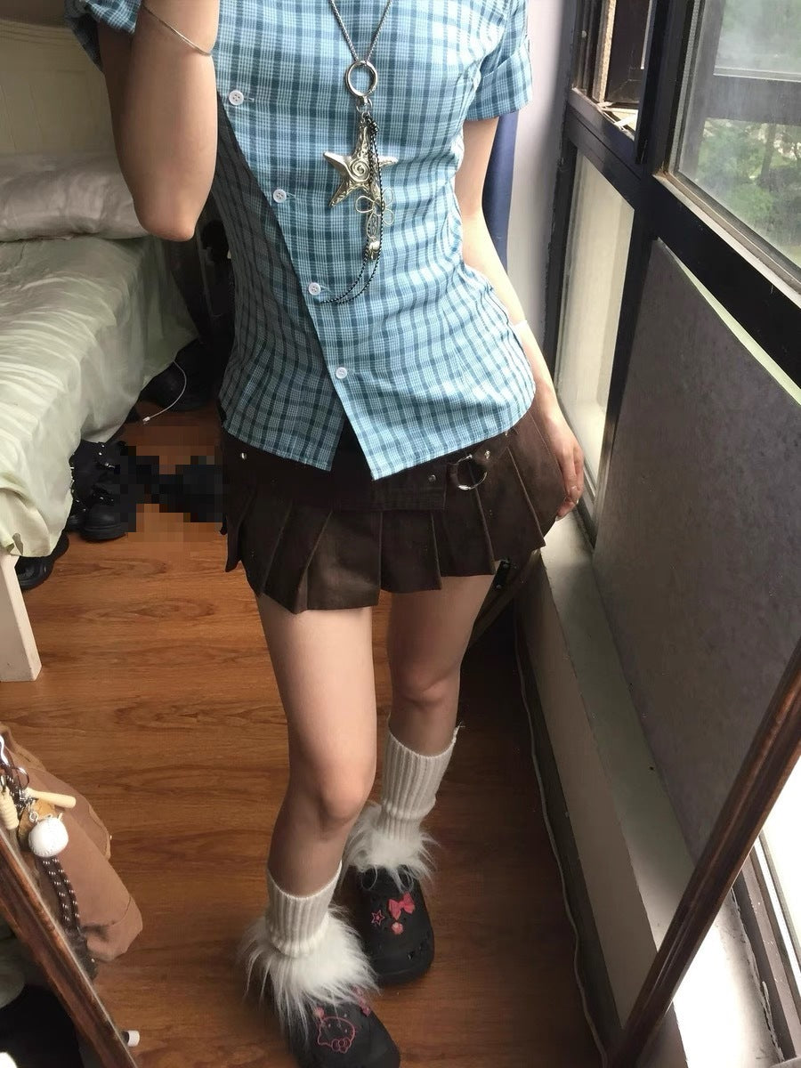 チェックハーフスリーブシャツ