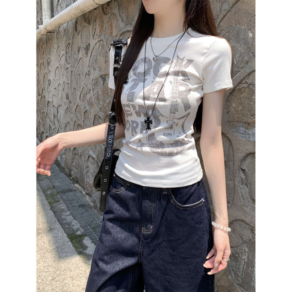 ロックグラフィック クルーネックTシャツ