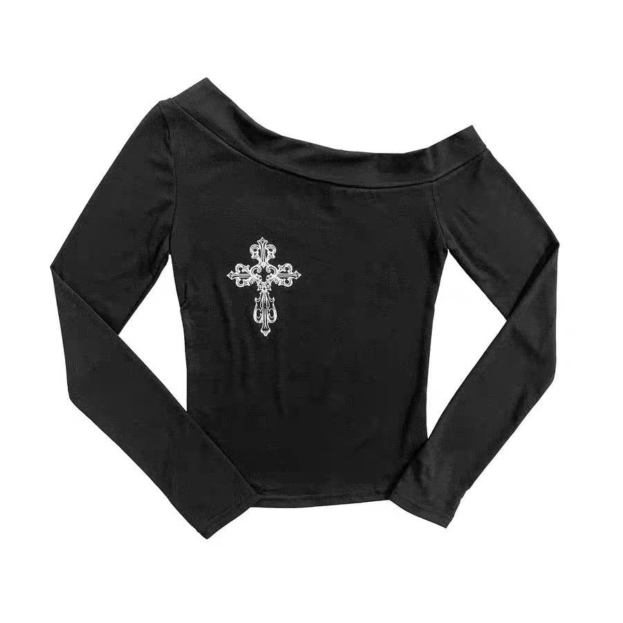 アンティーククロス オフショルカットソー