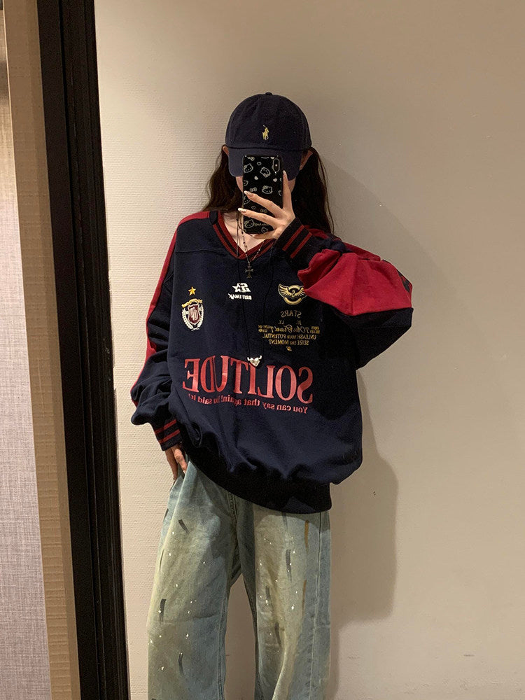 ヴィンテージスポーツバイカラースウェットトップス