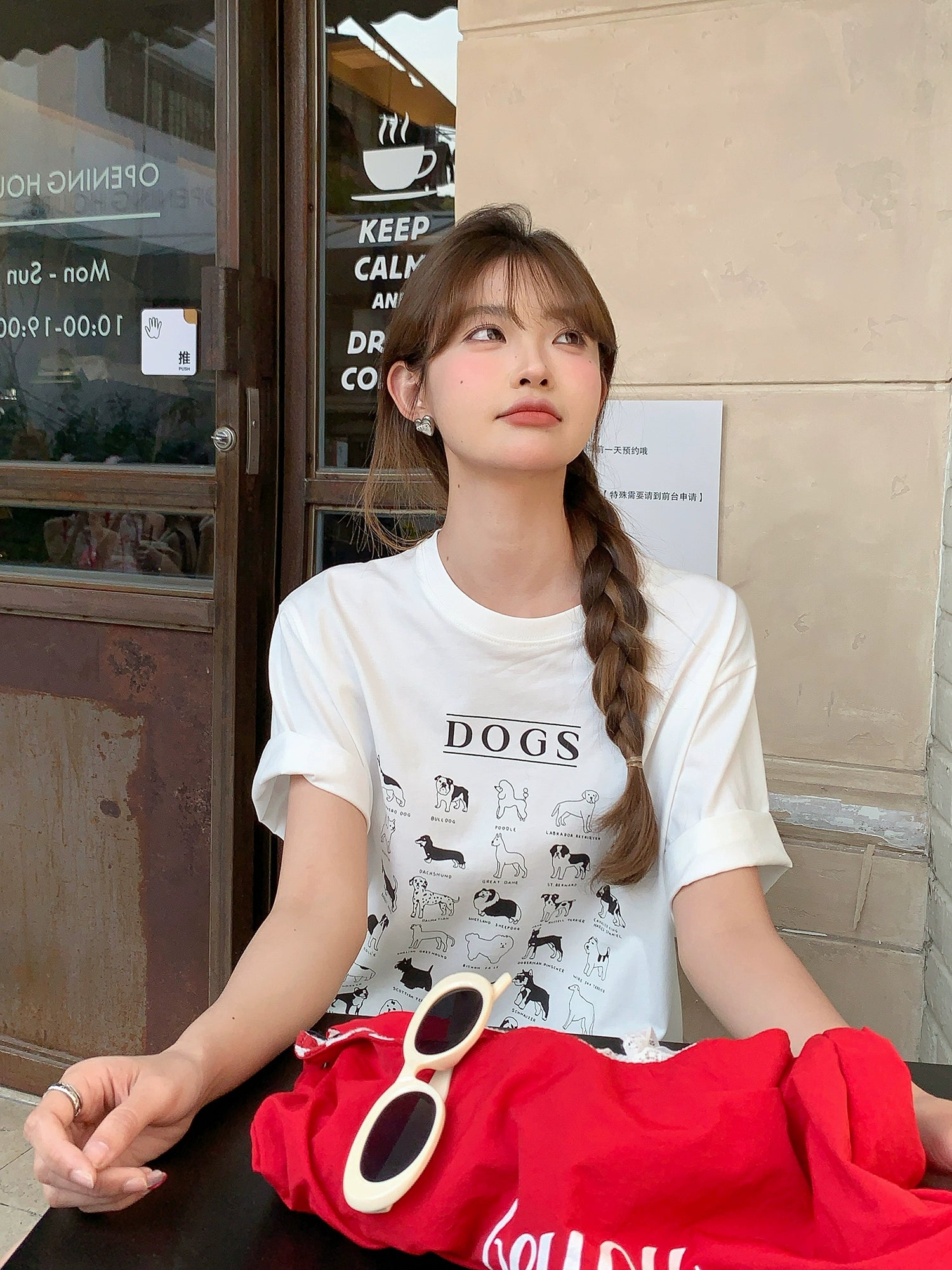 ドッグパターンTシャツ