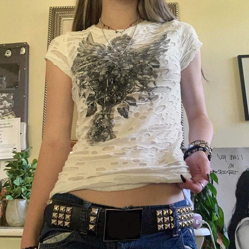 クラッシュアートダメージTシャツ