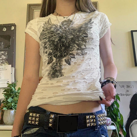クラッシュアートダメージTシャツ
