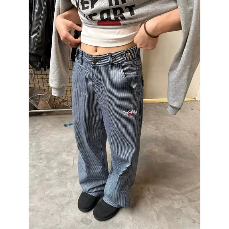 ヴィンテージストライプルーズパンツ
