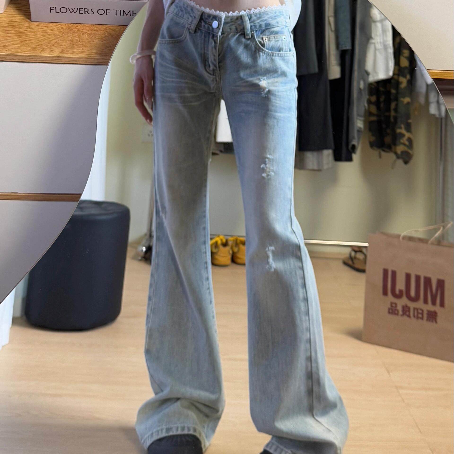 レースレイヤード ヴィンテージデニム