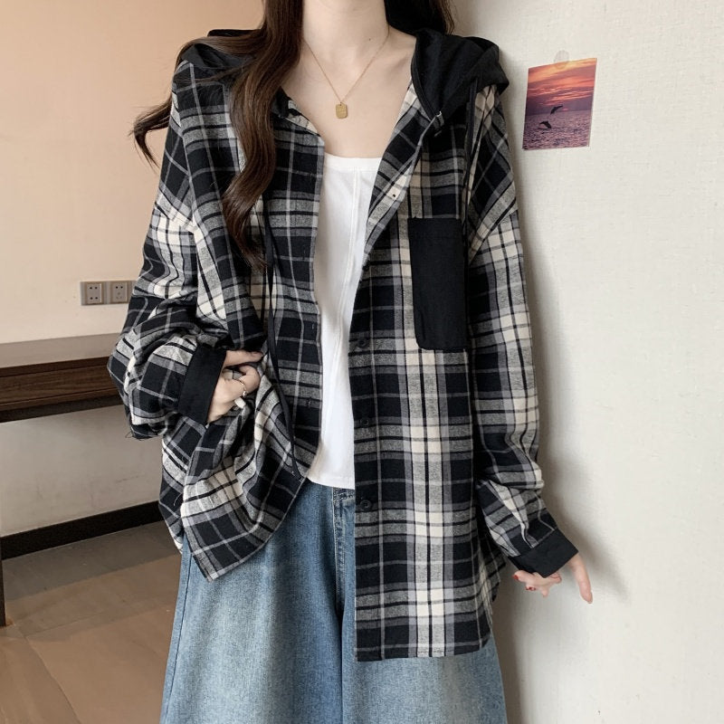 チェックシャツジャケット