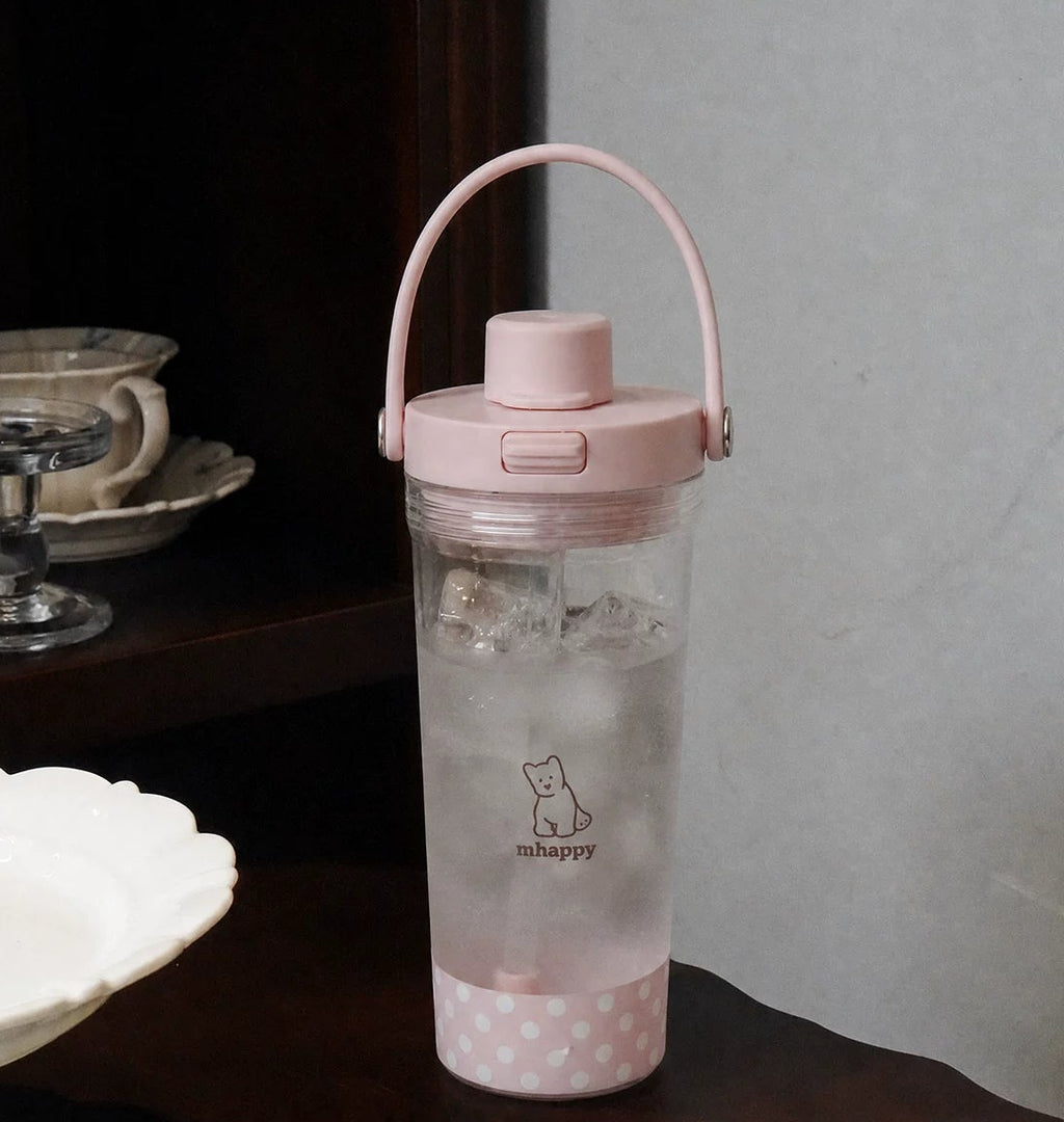 ピンクドットクリアドリンクボトル