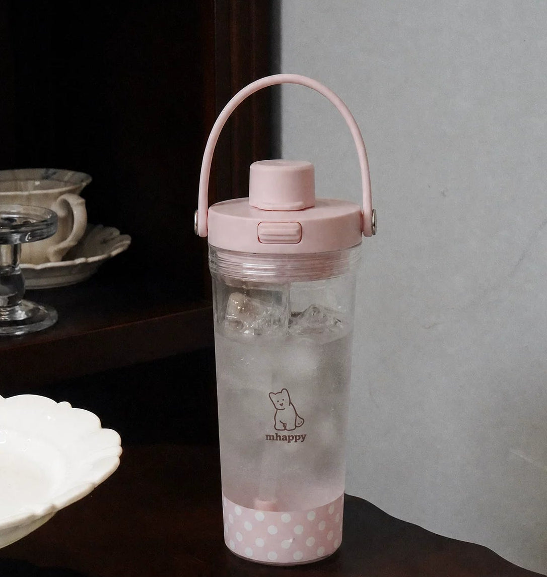 ピンクドットクリアドリンクボトル