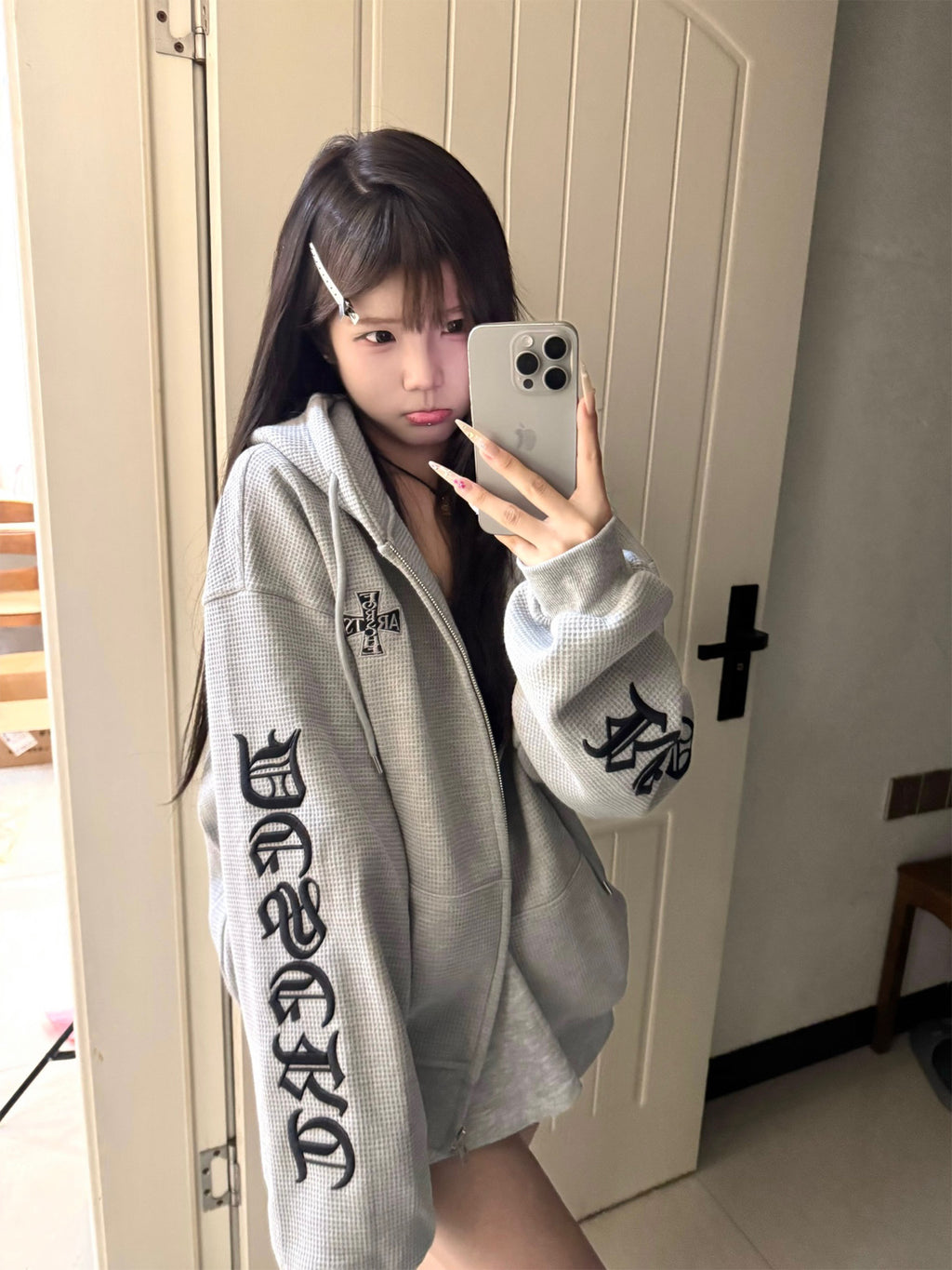 ワッフルストリートジップパーカー