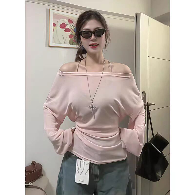 ウエストリボンオフショルロンT