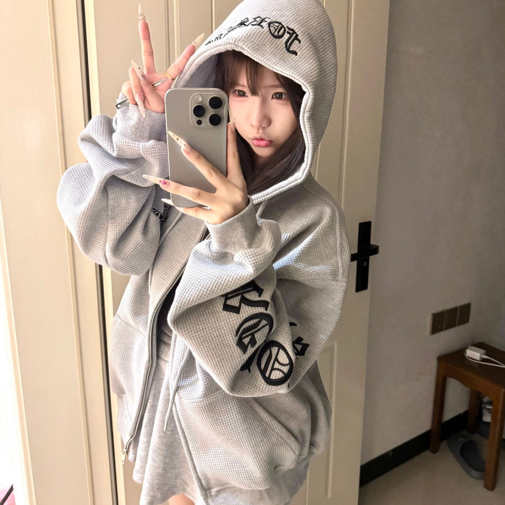 ワッフルストリートジップパーカー
