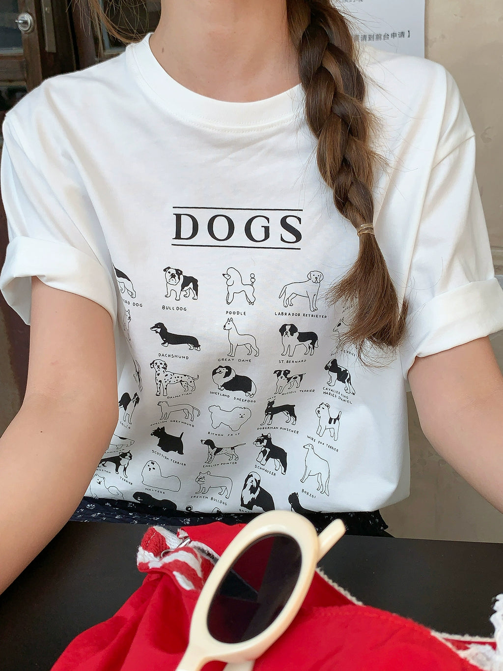 ドッグパターンTシャツ