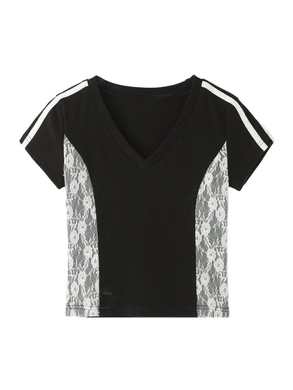 レースクロップドTシャツ