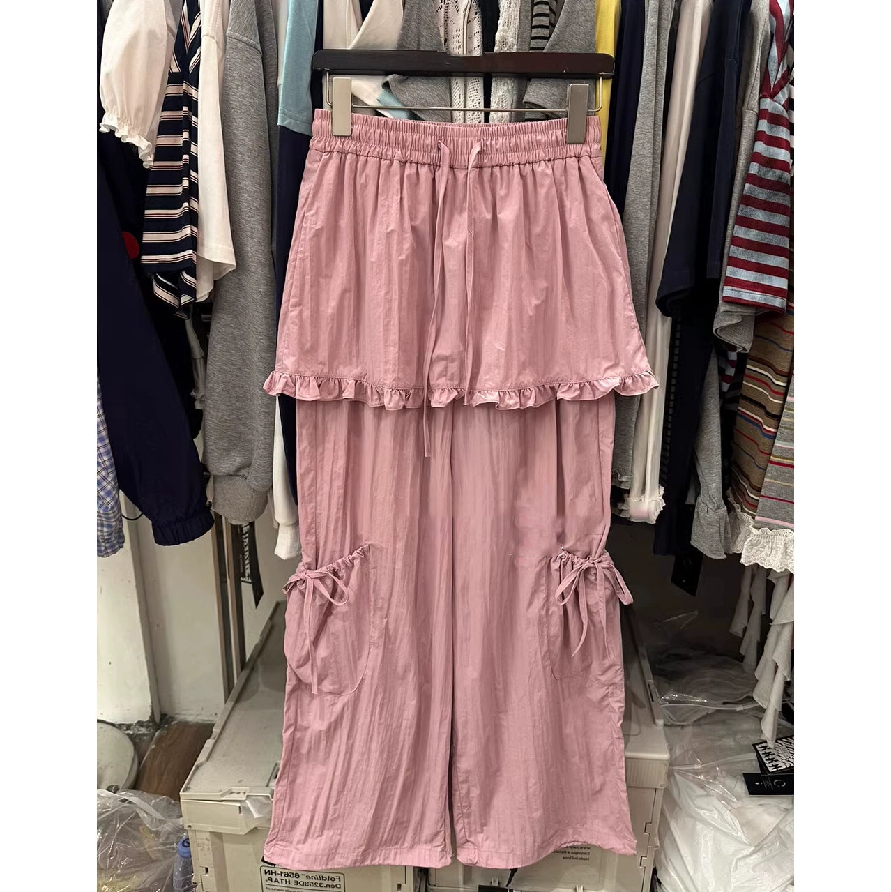 リボンドッキングスカートパンツ