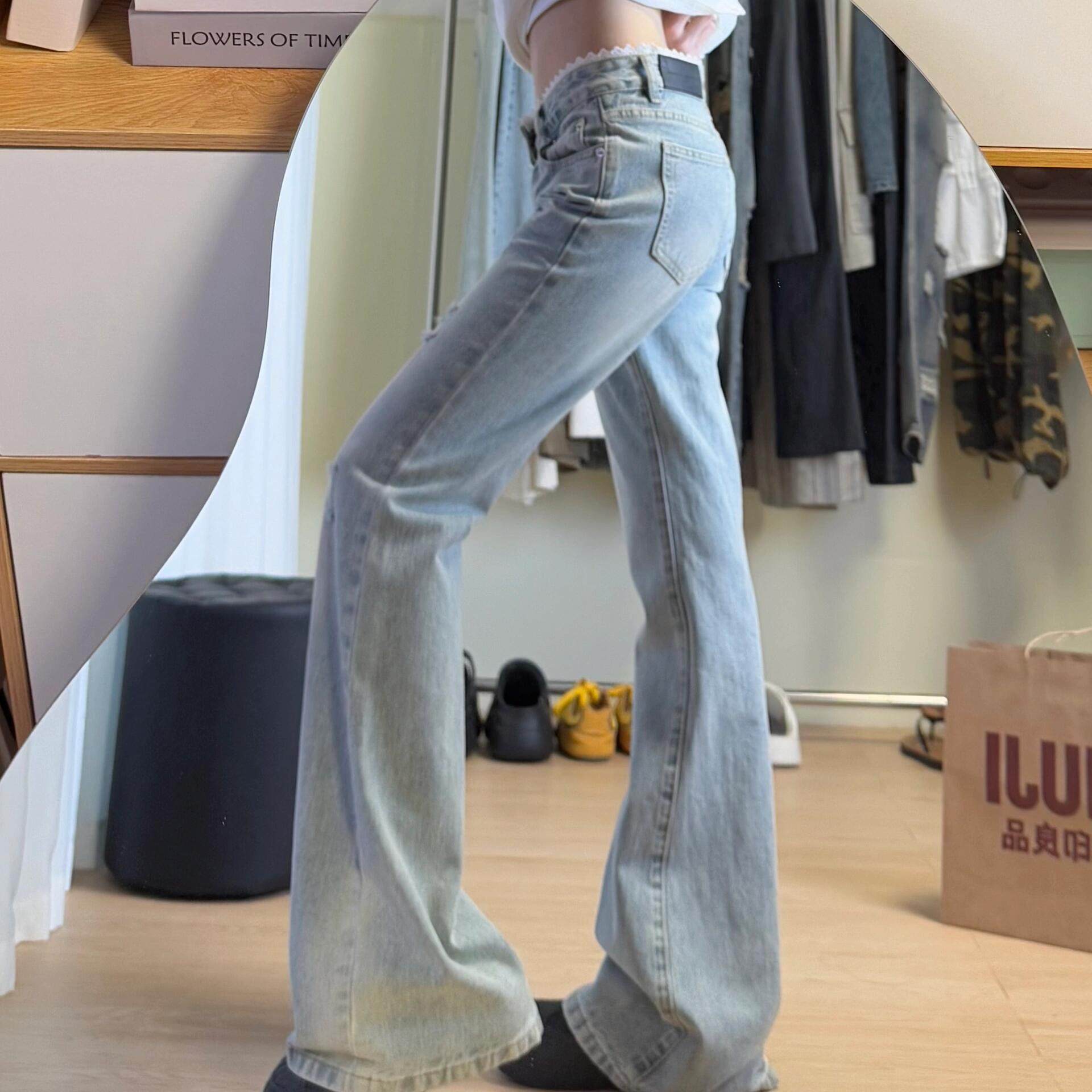 レースレイヤード ヴィンテージデニム