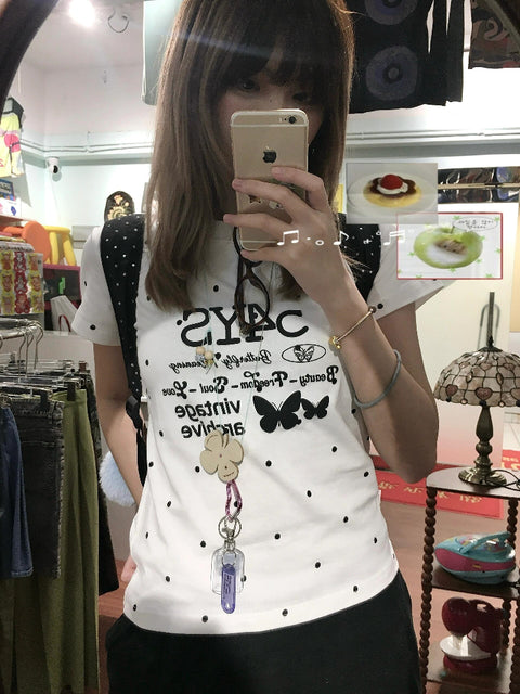 ドットバタフライTシャツ