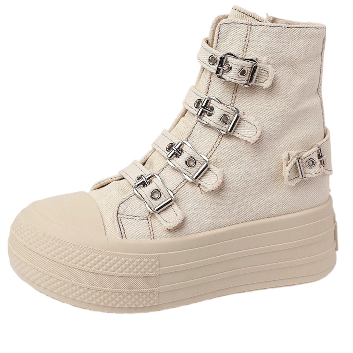 モードストラップ 厚底コンバットブーツ