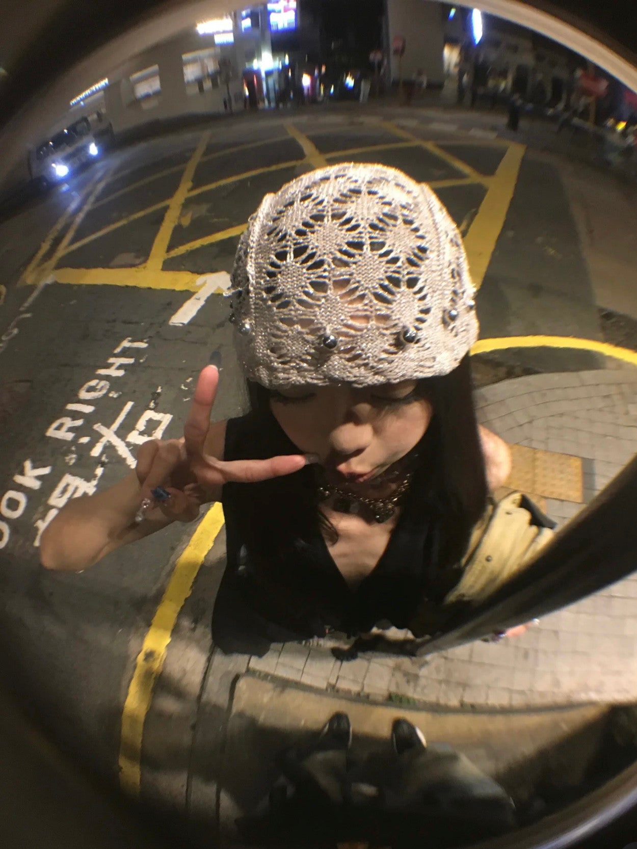 クロシェニットスタッズビーニー