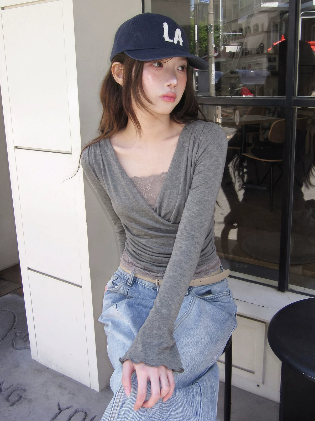 レースレイヤー カシュクールトップス