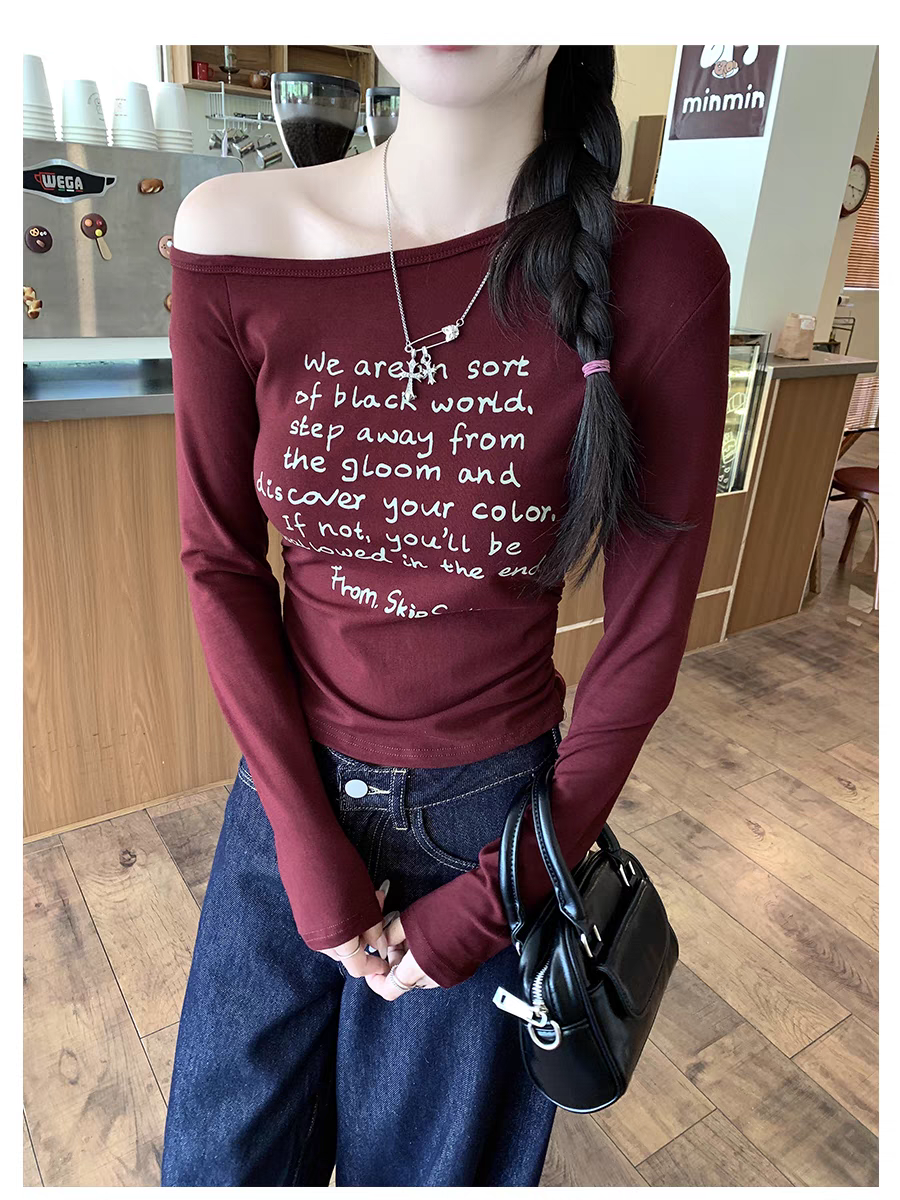 ワンショルレタリングロンT