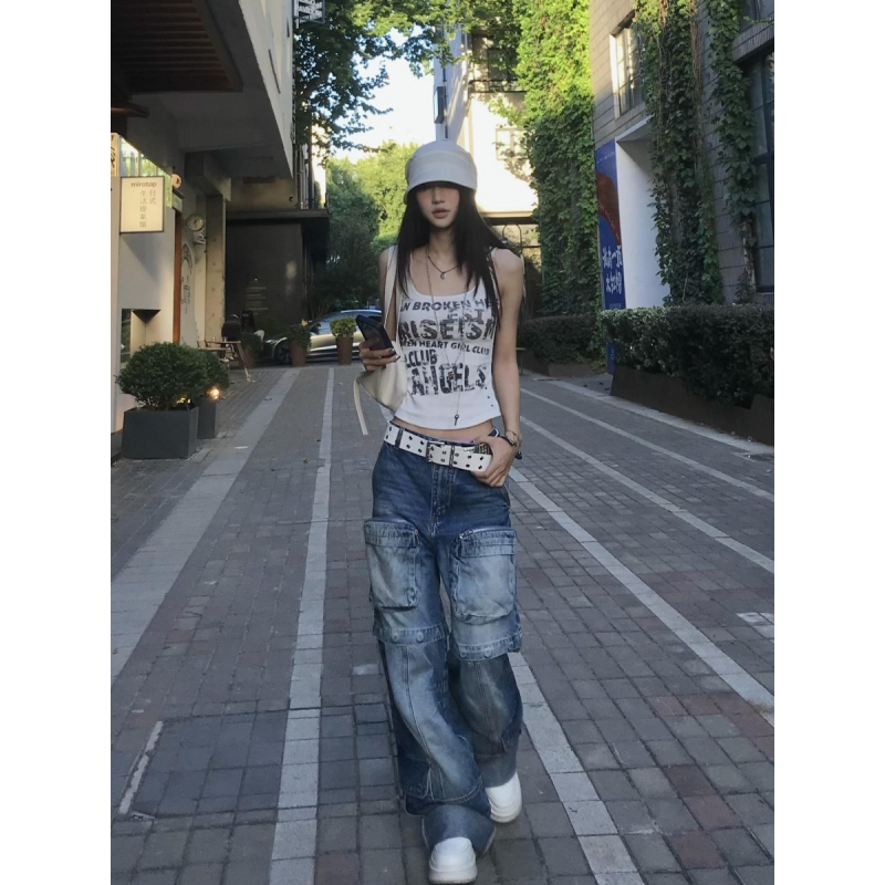 グランジロゴタイトキャミトップス