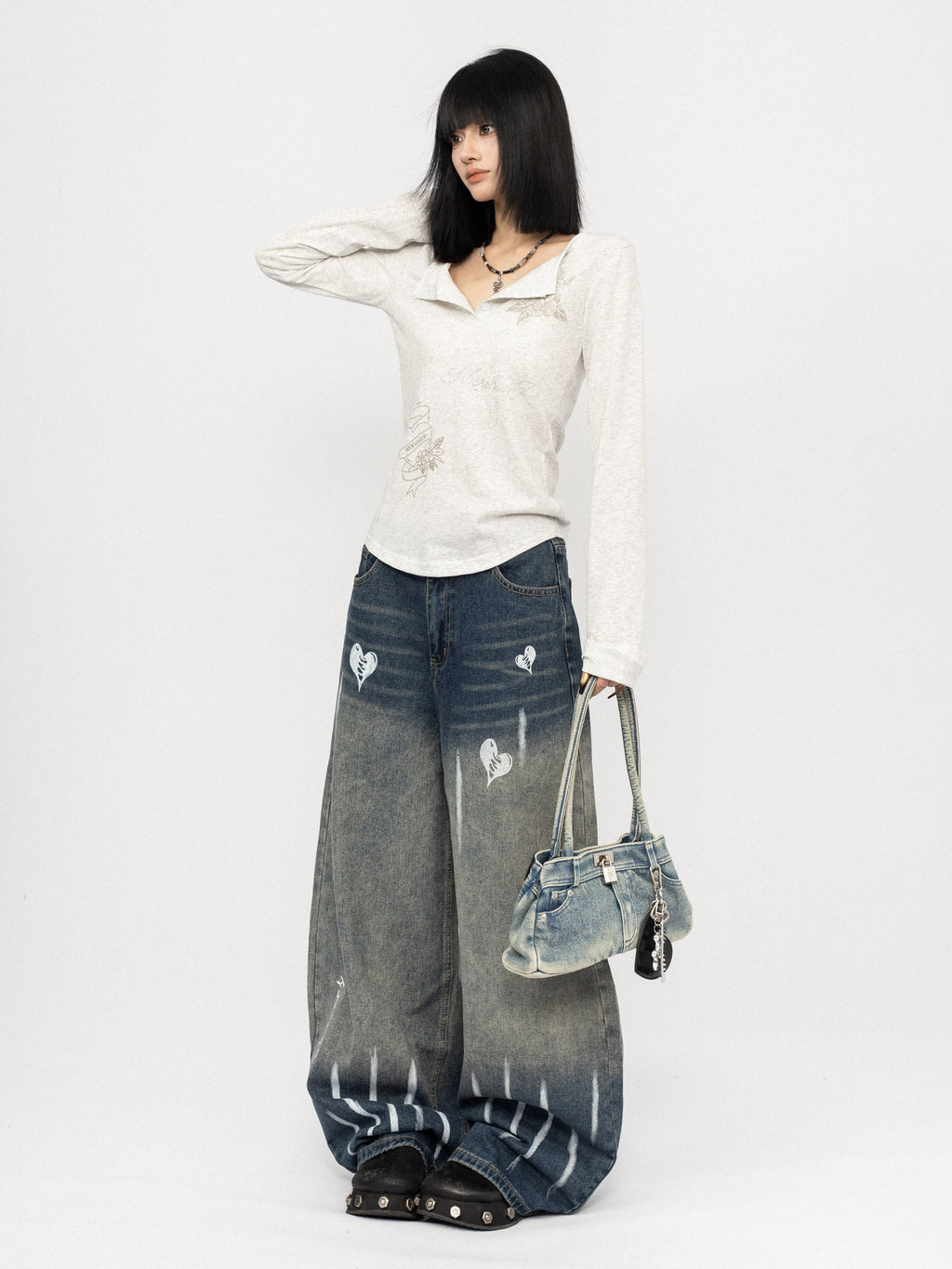 ゴシックローズ クロススリムトップス