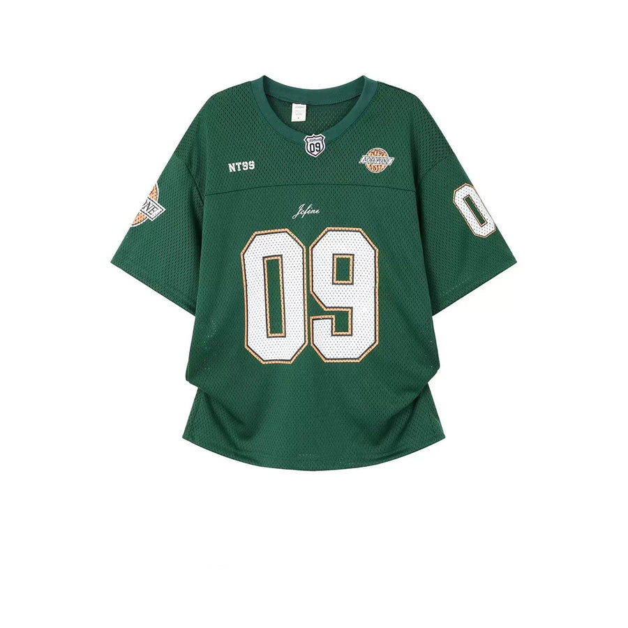 ナンバリングメッシュスポーツTシャツ