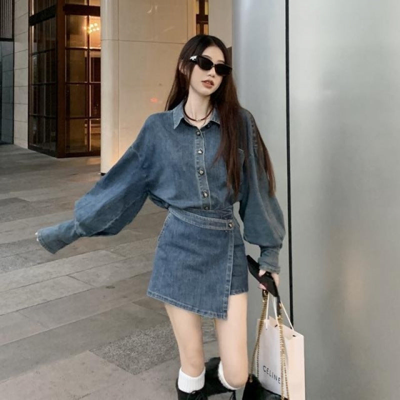 デニムラップミニセットアップ