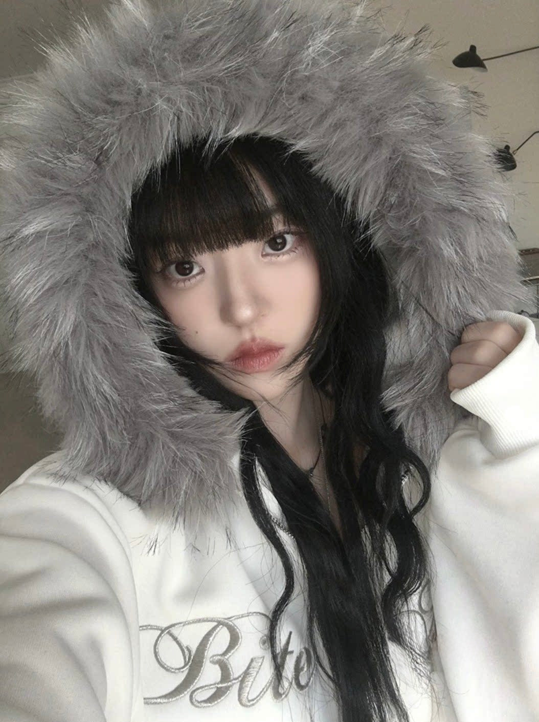 シルバーラインロゴ ファージップパーカー