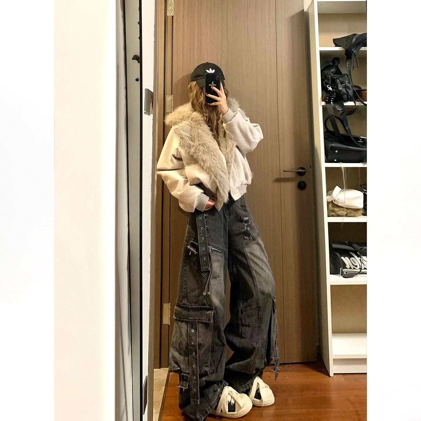 デニムカーゴパンツ